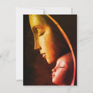 Moeder en Kind Wanddecoratie Briefkaart