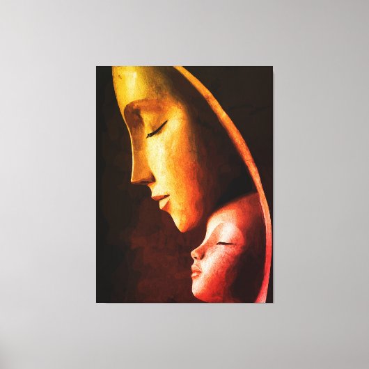 Moeder en Kind Wandkunst Canvas Afdruk (Voorkant)