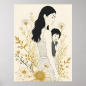 Moeder en kind X Poster (Voorkant)