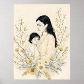 Moeder en kind X Poster (Voorkant)