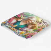 Moeder en Kinder Happy Moederdag Paper Bord (Gebogen)