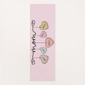 Moeder en Kinder namen Snoep Hart Yogamat (Voorkant)