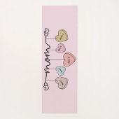 Moeder en Kinder namen Snoep Hart Yogamat (Achterkant)