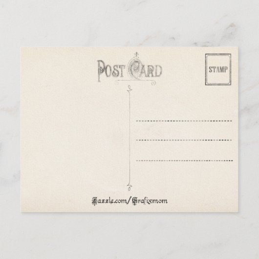 moeder en kinderen briefkaart (Achterkant)