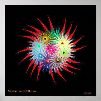Moeder en kinderen poster