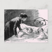 Moeder en kinderen Slaapend Briefkaart (Voorkant)