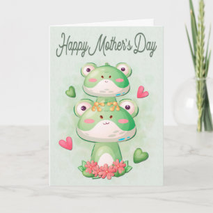 Moeder- en kinderkikkers voor moederdag kaart