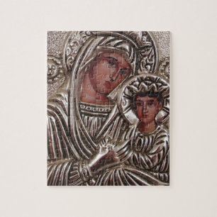 Moeder- en kinderpictogram, Madonna en Jezus in zi Legpuzzel
