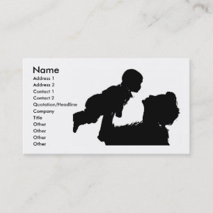 Moeder- en kindprofielkaart visitekaartje