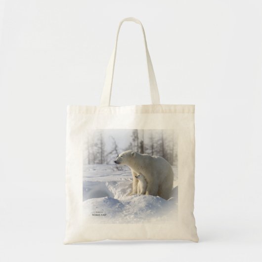Moeder en kubus van poolbeer tote bag (Voorkant)