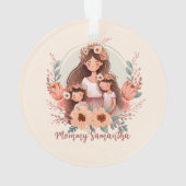 Moeder en twee dochters in het Lijst Ornament (achterkant)