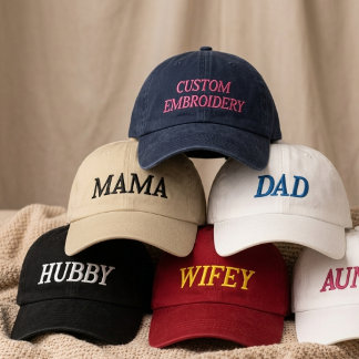 Moeder en Vader | Modern Wifey en Hubby Aangepast Geborduurde Pet