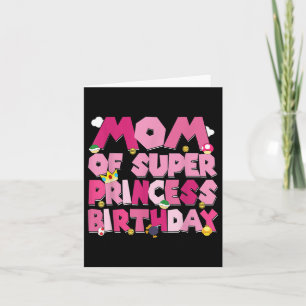 Moeder en vader Prinses Verjaardag Meisje Familief Kaart