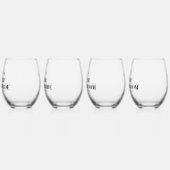 Moeder en vader van de bruid en bruidegom bruiloft wijnglas zonder voet (Links)