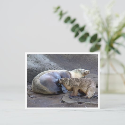 Moeder en Verpleegkundige Pup Briefkaart (Staand voorkant)