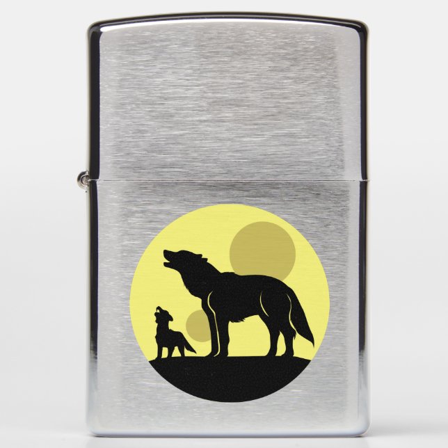 Moeder en Wolf Pup (Voorkant)