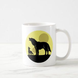 Moeder en Wolf Pup Koffiemok
