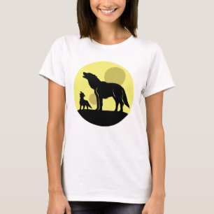 Moeder en Wolf Pup T-shirt