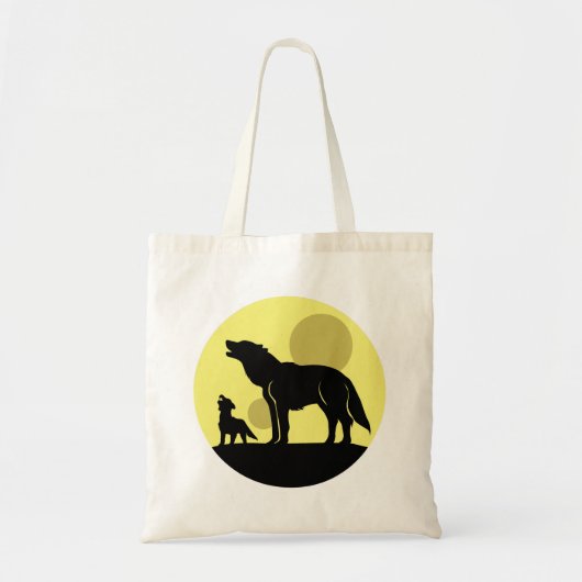 Moeder en Wolf Pup Tote Bag (Voorkant)