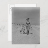 Moeder en zoon briefkaart (Voorkant / Achterkant)