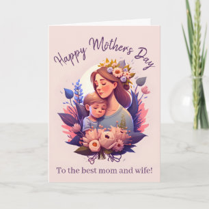 Moeder en zoon fijne Moederdag Kaart