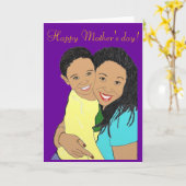 Moeder en zoon kaart (Gele Bloem)