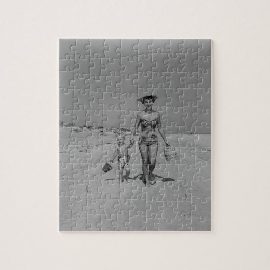 Moeder en zoon legpuzzel (Verticaal)