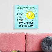 Moeder en zoon liefde canvas afdruk (Insitu (Woonkamer))