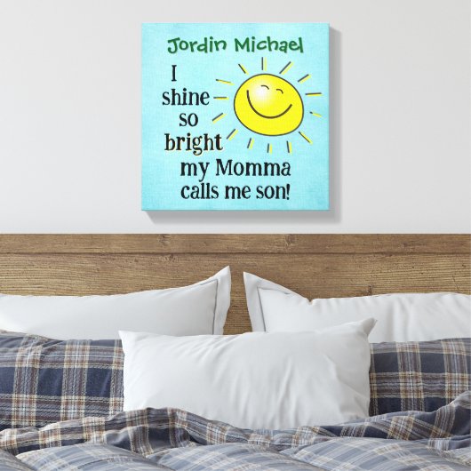 Moeder en zoon liefde canvas afdruk (Insitu (Slaapkamer))