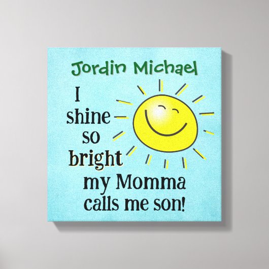 Moeder en zoon liefde canvas afdruk (Voorkant)
