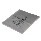 Moeder en zoon tegeltje (Zijkant)