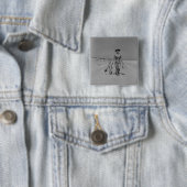 Moeder en zoon vierkante button 5,1 cm (In situ)