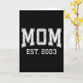 Moeder Est 2003 Aangepaste Gepersonaliseerde Moede Kaart (Gele Bloem)
