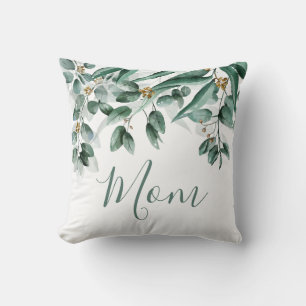 Moeder Eucalyptus Foliage Moderne Waterverf Kussen