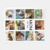 Moeder Familie Fotocollage Modern Fleece Deken (Voorkant (Horizontaal))