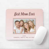 Moeder foto blush roze rose goud muismat (Met muis)