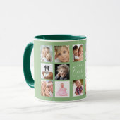 Moeder foto collage salie groen mok (Voorkant links)