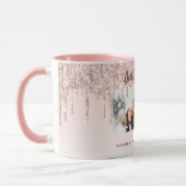 Moeder foto glitter blush roze mok (Links)