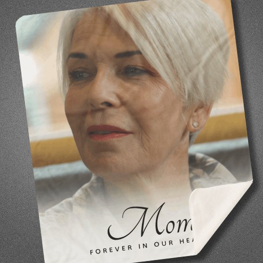 Moeder Foto Herdenking Herdenking Sherpa Deken