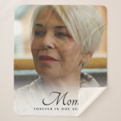 Moeder Foto Herdenking Herdenking Sherpa Deken (Voorkant)