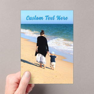 Moeder Foto Moederdagkaart met Aangepaste Tekst Acryl Uitnodigingen