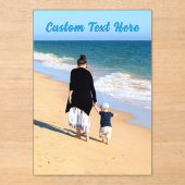 Moeder Foto Moederdagkaart met Aangepaste Tekst Acryl Uitnodigingen (Voorkant)