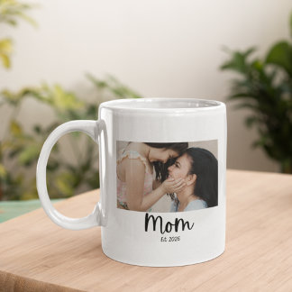Moeder foto witte Moederdag cadeau Koffiemok