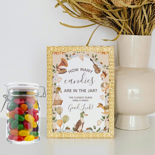 Moeder Gans Baby shower Snoep Guess Game Poster