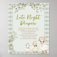 Moeder Gans en Baby Gosling Late Night Luiers