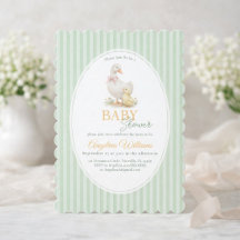 Moeder Gans en Gansje Baby Shower Uitnodiging