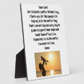 Moeder Gebed Tafelblad Plaque met Ezel Fotoplaat (Zijkant)