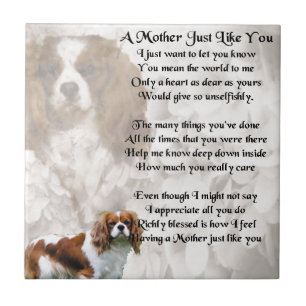 Moeder gedicht - Koning Charles Spaniel Design Tegeltje
