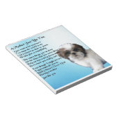 Moeder gedicht - Shih Tzu Design Notitieblok (Schuin)
