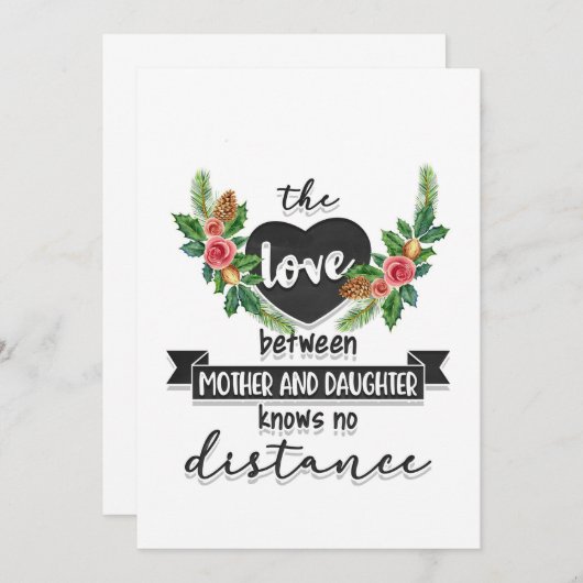 Moeder geeft de liefde tussen moeder en dochter bedankkaart (Voorkant / Achterkant)